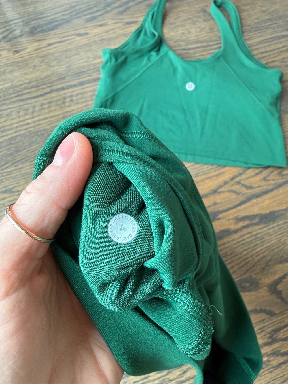 Matching Set Lululemon Align Tank & Align Shorts 5” Everglade Green EUC - Picture 6 of 17